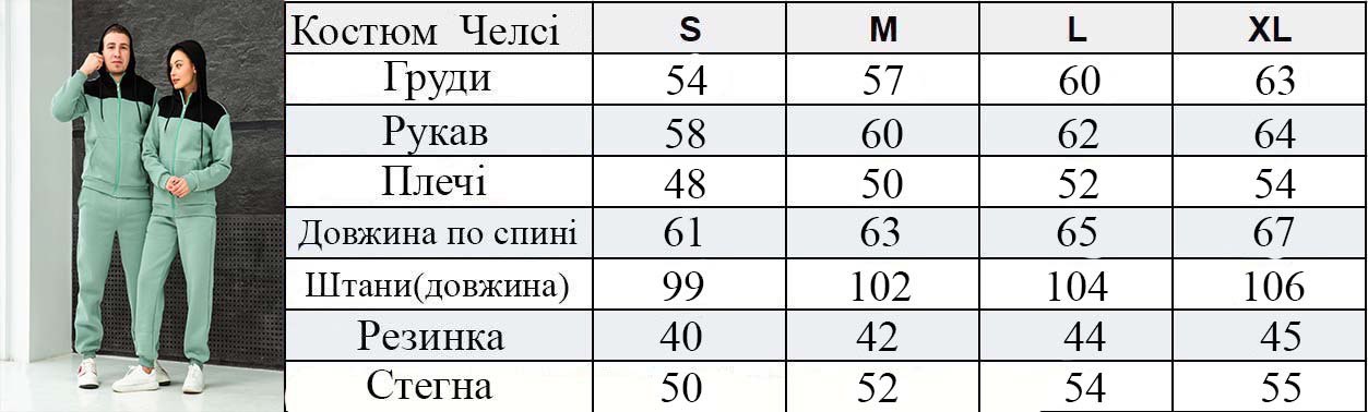 Стильный утепленный мужской двухцветный спортивный костюм с кофтой на молнии К-755