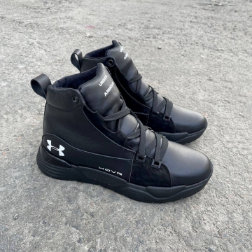 Модные мужские зимние кожаные кроссовки Under Armour Т-862