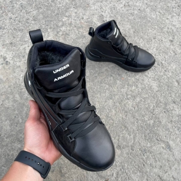 Модные мужские зимние кожаные кроссовки Under Armour Т-862