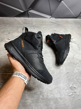 Черные мужские зимние ботинки Under armour из матовой кожи Т-884