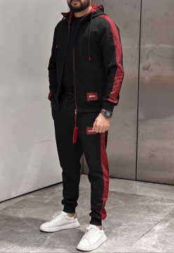 Мужской брендовый спортивный костюм Hugo Boss с кофтой на молнии К-796