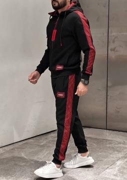 Мужской брендовый спортивный костюм Hugo Boss с кофтой на молнии К-796