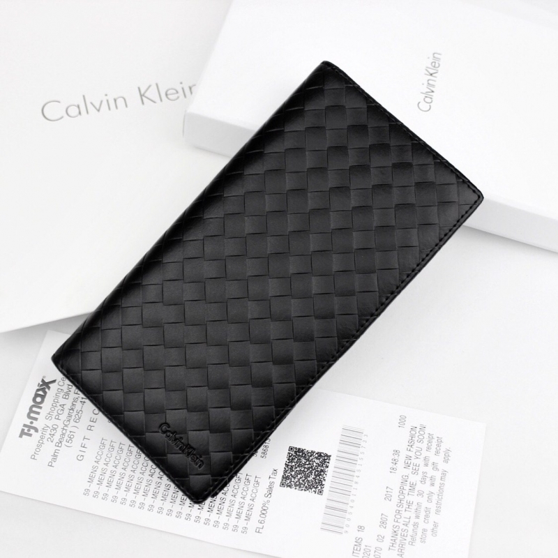 Чоловічий гаманець Calvin книжечкою із плетінням К-121