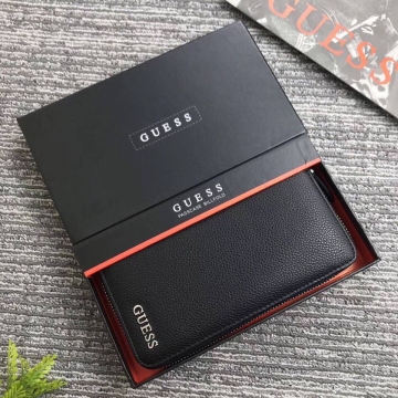 Мужской кожаный клатч Guess на молнии К-122