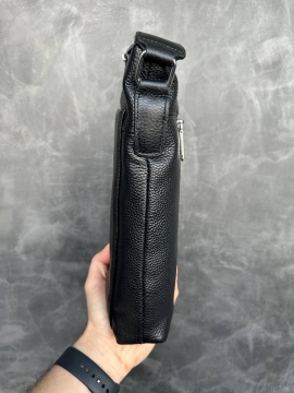 Мужская брендовая кожаная сумка Armani через плечо S-98