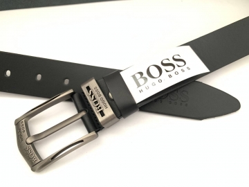 Стильний чоловічий пояс Boss із натуральної шкіри Р-276