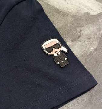 Черная мужская брендовая футболка Lagerfeld Ф-1298