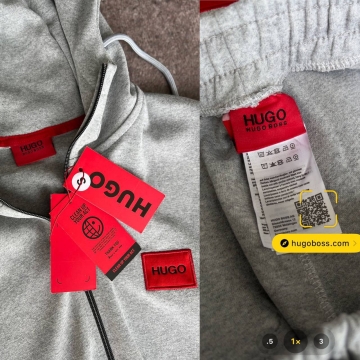 Брендовый мужской спортивный костюм Boss с кофтой на молнии К-811