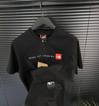 Черная брендовая футболка North Face Ф-1328