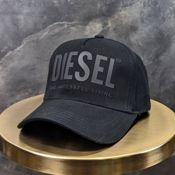 Брендовая черная мужская кепка Diesel К-113