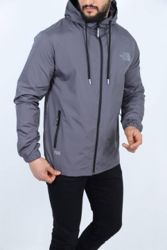 Темно серая мужская ветровка TNF К-1253