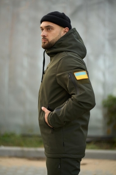 Куртка мужская демисезонная Intruder хаки с шевроном К-1269