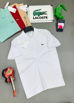 Белое мужское поло Lacoste Ф-1347