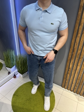 Голубое мужское поло Lacoste Ф-1348