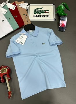Голубое мужское поло Lacoste Ф-1348