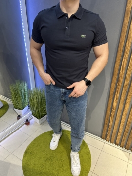 Темно синее мужское поло Lacoste Ф-1349