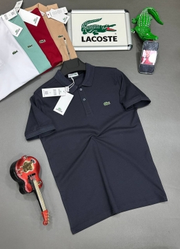 Темно синее мужское поло Lacoste Ф-1349