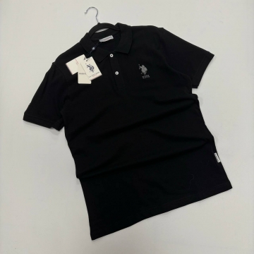 Мужское черное поло US Polo ASSN Ф-1391
