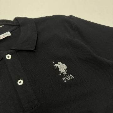 Мужское черное поло US Polo ASSN Ф-1391