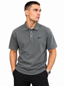 Темно серое мужское спортивное поло Ф-1411