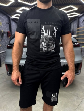 Летний черный брендовый костюм Arm К-863