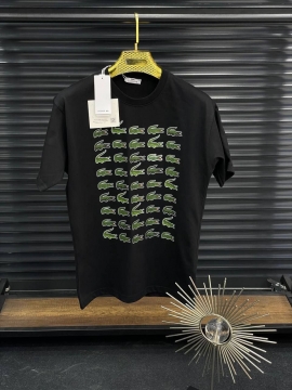 Черная брендовая футболка Lacoste Ф-1433