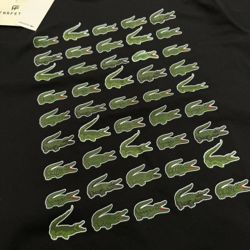 Черная брендовая футболка Lacoste Ф-1433