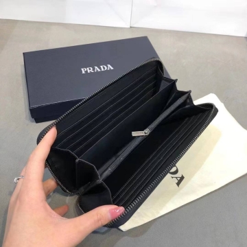 Мужской брендовый кожаный клатч Prada на молнии К-135