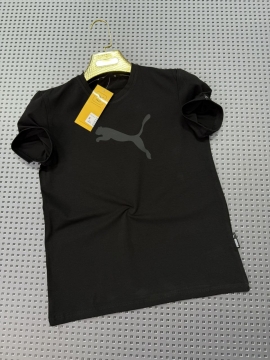 Черная мужская футболка puma Ф-1446