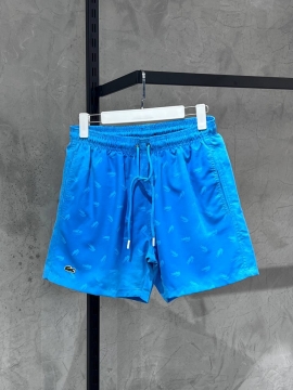 Модные мужские шорты для плавания Lacoste в голубом цвете С-650