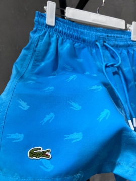 Модные мужские шорты для плавания Lacoste в голубом цвете С-650