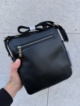 Чоловіча шкіряна брендова сумка Armani через плече S-111