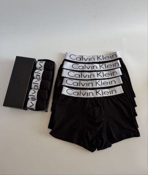Черные мужские трусы Calvin с серебристой резинкой Т-65