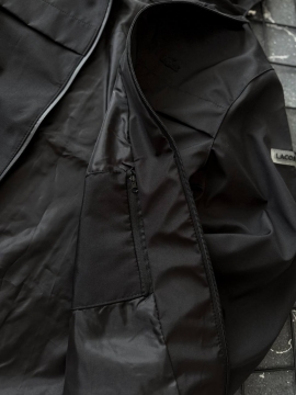 Черная мужская брендовая демисезонная ветровка Lacoste К-1623