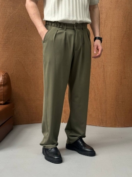 Мужские модные брюки Baggy в цвете хаки Б-722