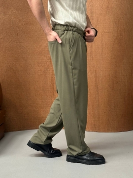 Мужские модные брюки Baggy в цвете хаки Б-722