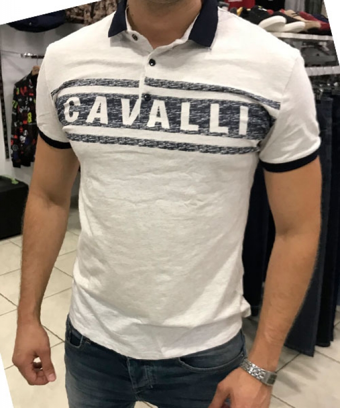 Мужская Брендовая Футболка Cavalli Ф-361