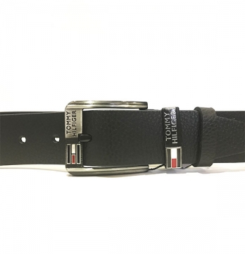 Кожаный мужской ремень Hilfiger Р-128 (Гладкая кожа)