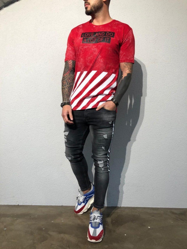 Червона футболка Off white Ф-381