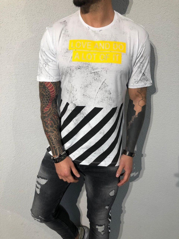 Белая мужская футболка Off white Ф-383