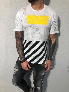 Белая мужская футболка Off white Ф-383