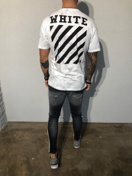 Белая мужская футболка Off white Ф-383