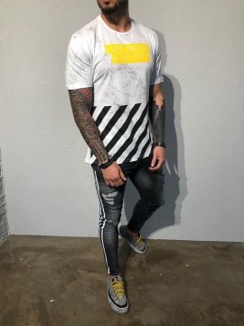 Белая мужская футболка Off white Ф-383