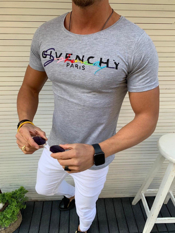 Серая футболка Givenchy (S размер) Ф-446