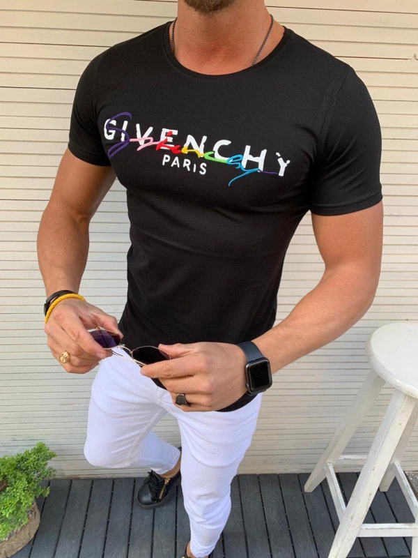 Черная мужская футболка Givenchy Ф-447