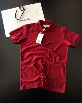 Красная футболка поло Lacoste Ф-470