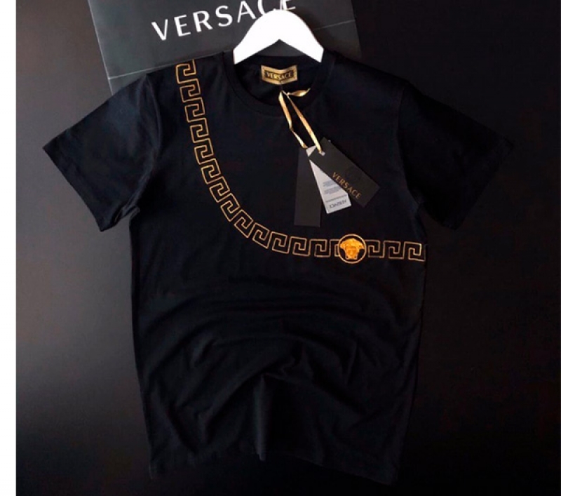 Чорна чоловіча футболка Versace Ф-495