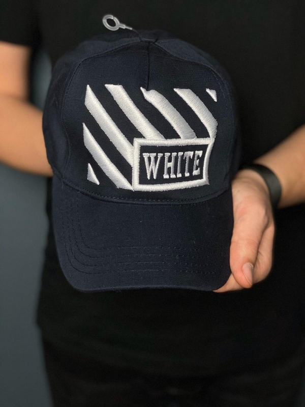 Темно синяя кепка off white К-42