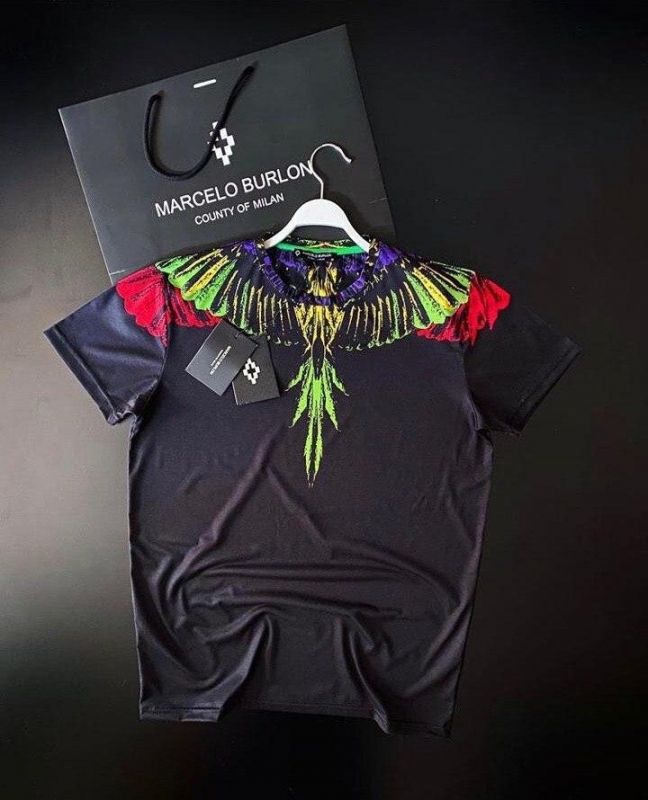 Чорна чоловіча футболка Marcelo Burlon Ф-542
