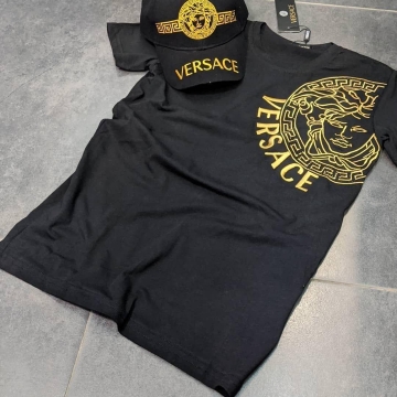 Черная мужская футболка Versace Ф-572